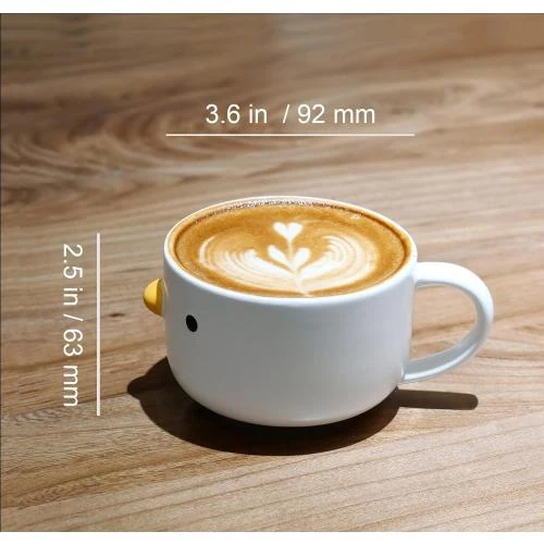 Zoom sur Tasse canard mignon, céramique emaillee, cadeau café
