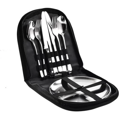 Détail de IMEEA Couverts Camping, Cuillère, Couteau, Fourchette, Ouvre-Vin