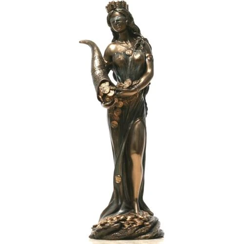 Détail de Statue Deesse Fortune Tyche Luck Fortuna Greekartshop