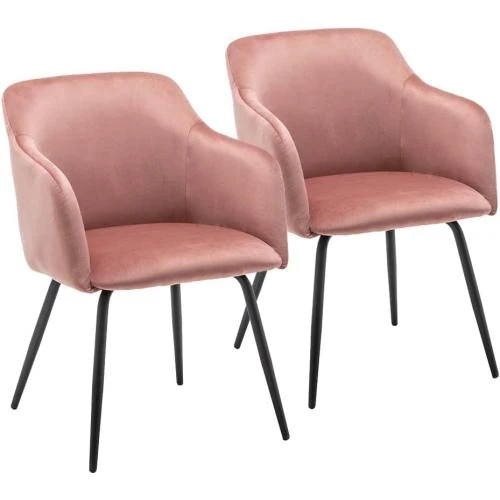Chaises salle à manger rose, lot 2 Movian Brado - Vue principale