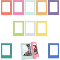 Cadres Photo Magnétiques Frigo, Lot de 10, 10 Couleurs