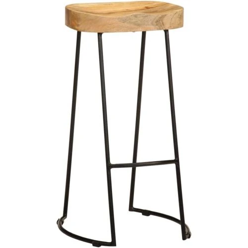 Zoom sur Tabourets de Bar Bois Massif Mango, 2 pièces VidaXL