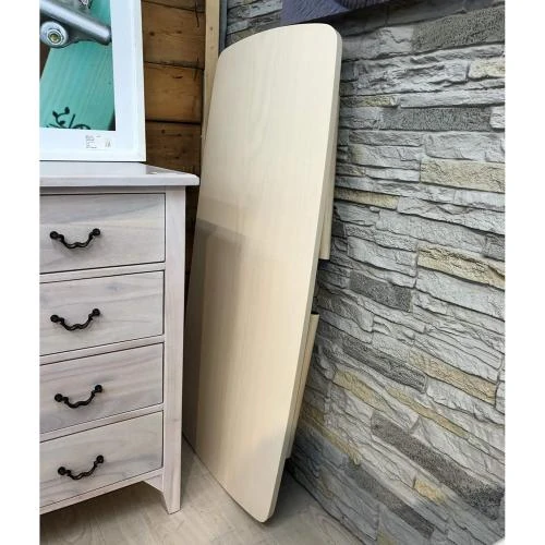 Zoom sur Table pliante AZUMAYA, frêne blanc naturel, bois blanchi