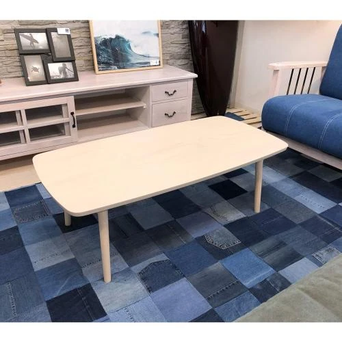Détail de Table pliante AZUMAYA, frêne blanc naturel, bois blanchi