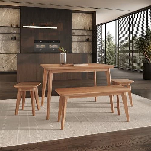 Détail de Banc en Bois Massif Hêtre, Design Paris, Mobilier Intérieur Extérieur
