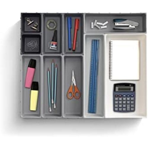 Présentation de Zoom sur Optimisez votre Espace avec Joseph Joseph Blox, 10 Compartiments de Rangement Gris