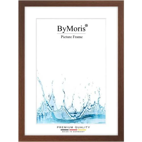 Cadre photo sur mesure Bymoris, Wenge Marron, antireflet - Vue principale