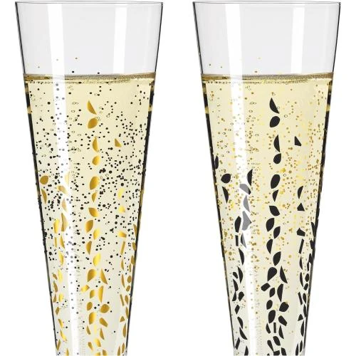 Zoom sur Ritzenhoff Goldnacht Duett, flûtes champagne, lot 2