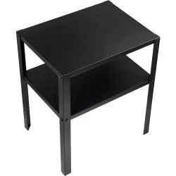 Table de chevet Ikea Knarrevik, métal noir, étagère intégrée