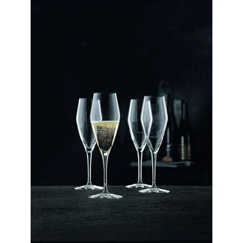 Détail de Verres flûtes à champagne transparent, ensemble 4 Spiegelau Nachtmann