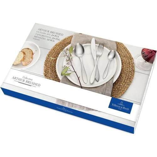Détail de Villeroy Boch Arthur Couverts Table 24 Pièces Acier Inoxydable