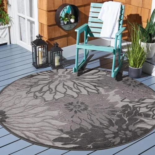 Détail de Tapis extérieur résistant intempéries Impression, gris foncé