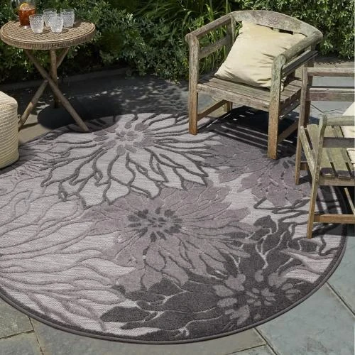 Tapis extérieur résistant intempéries Impression, gris foncé - Vue principale