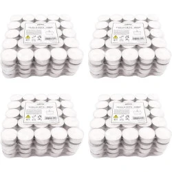 Bougies chauffe-plat blanches, 400 pièces, Pajoma