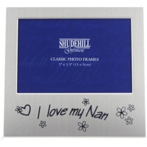 Cadre Photo I Love My Nan, Cadeau Anniversaire, Argent - Vue principale