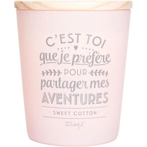 Zoom sur Bougie Mr. Wonderful, C'est Toi Que Je Préfère
