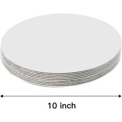 ONEMORE 35 Planches Gâteau Rondes Jetables Blanches en situation