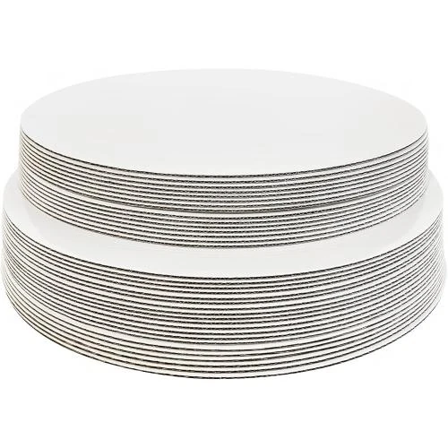 ONEMORE 35 Planches Gâteau Rondes Jetables Blanches - Vue principale