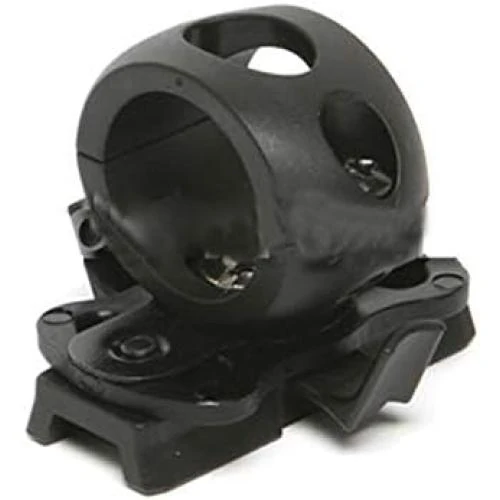 Support fixation casque DOREKIN, holder lampe poche noir - Vue principale