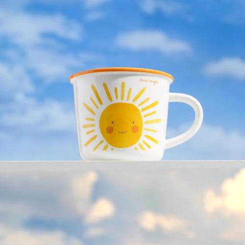 Zoom sur Tasse en céramique TREEWOO Good Morning, design élégant