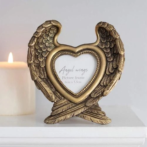 Détail de Cadre Photo Aile d'Ange Dorée Antique Something Different