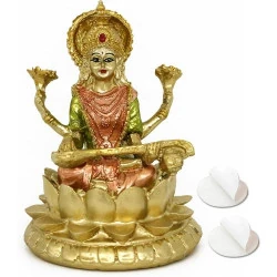 Alikiki Statue Déesse Hindoue Saraswati, Sculpture Décorative