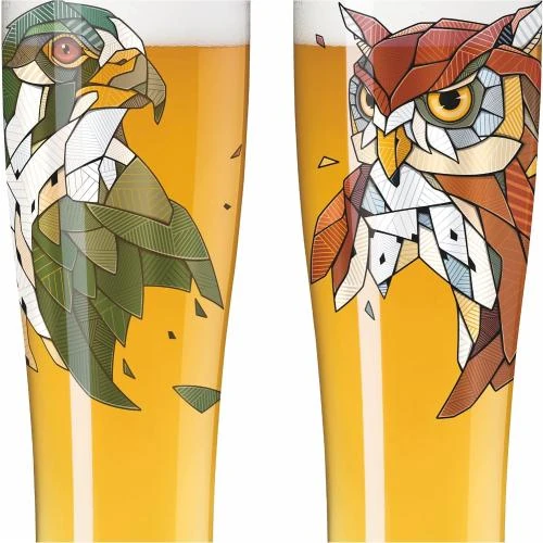 Zoom sur Ritzenhoff, Lot 2 Verres Bière Multicolore, Série Brauchzeit