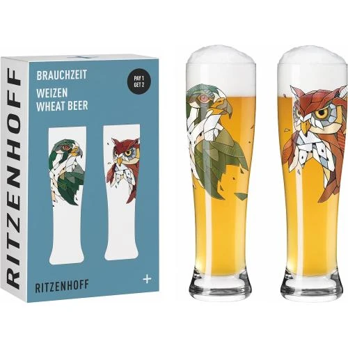 Ritzenhoff, Lot 2 Verres Bière Multicolore, Série Brauchzeit - Vue principale