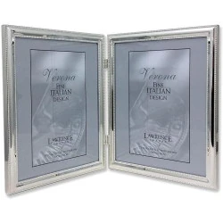 Cadre photo double charnière argent Lawrence Frames