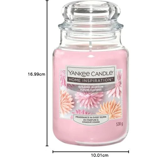 Détail de YANKEE CANDLE Grand pot Fleur de sucre parfumée