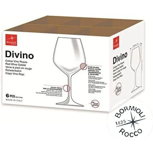 Détail de Bormioli Rocco Calice Vino Rosso 53 cl, Set 12 Pz