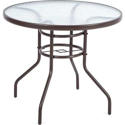 Table de Jardin Ronde Acier 4 Places Havnyt 80cm