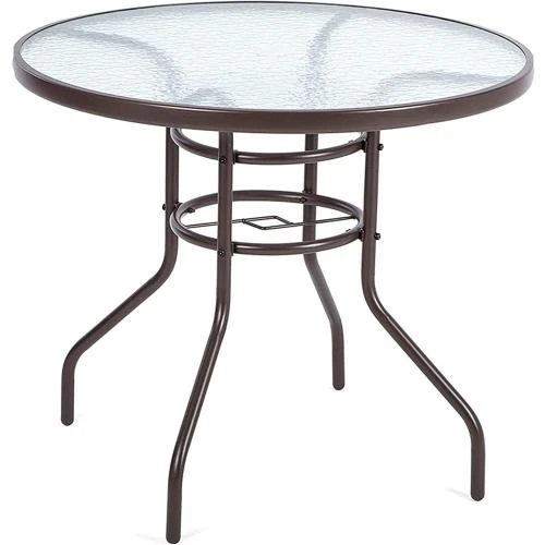 Table de Jardin Ronde Acier 4 Places Havnyt 80cm - Vue principale