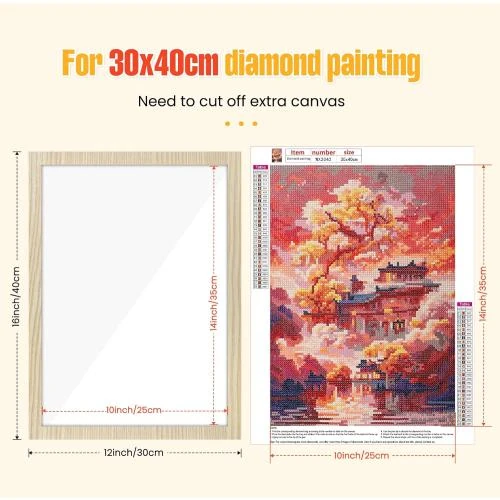 Détail de Cadres Peinture Diamant Magnétiques, Grain Bois Original