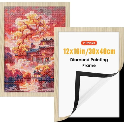 Cadres Peinture Diamant Magnétiques, Grain Bois Original - Vue principale