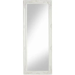 MONTEMAGGI Miroir mural cadre bois blanc rectangulaire