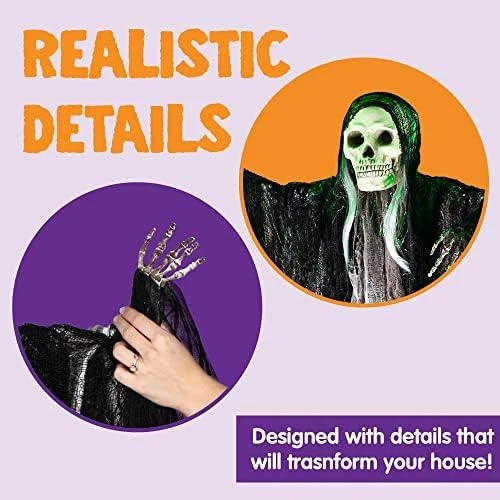 Zoom sur Décorations Halloween, Fantômes Squelettes, Suspendre, Extérieur
