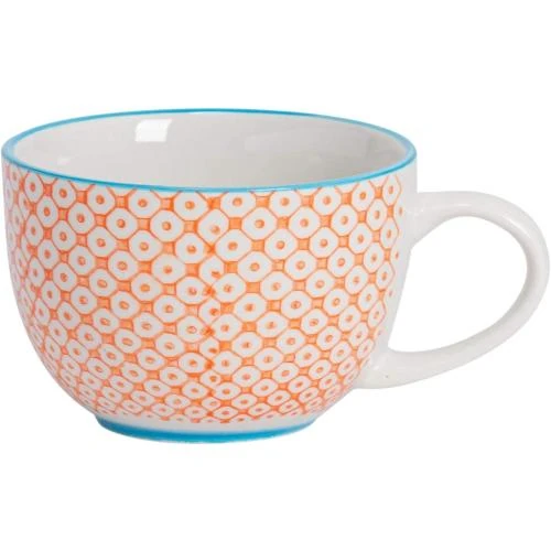 Zoom sur Tasses Cappuccino Nicola Spring, Porcelaine, Lot de 6