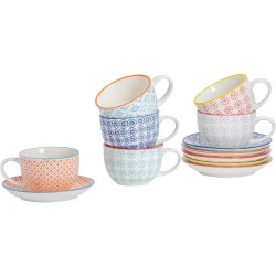 Tasses Cappuccino Nicola Spring, Porcelaine, Lot de 6