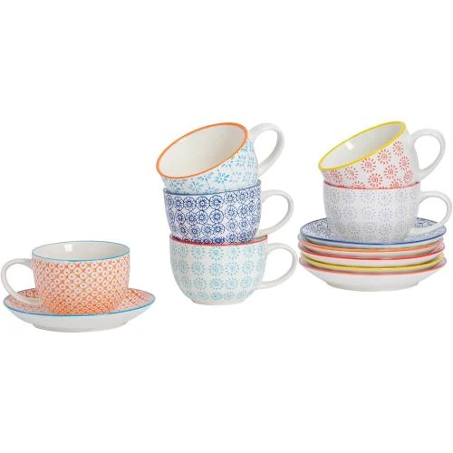 Tasses Cappuccino Nicola Spring, Porcelaine, Lot de 6 - Vue principale