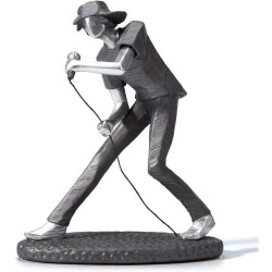 Figurine Musicien HAUCOZE, Sculpture Moderne Résine, Décor Piano