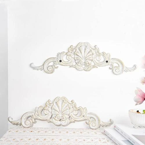 Zoom sur Sungmor Plaques murales fonte, style victorien, fleur de lis
