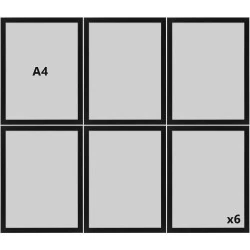 Cadres photos IKEA FIKSBO, lot de 6, noir