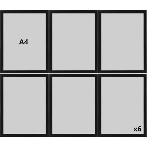 Cadres photos IKEA FIKSBO, lot de 6, noir - Vue principale