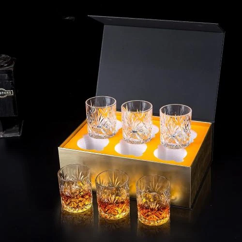 Zoom sur Verres Whisky Cristal Cadeau Unique Anniversaire Papa