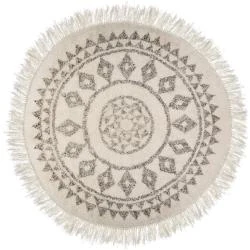 Tapis Etnik Coton D120 cm Atmosphera Créateur Intérieur
