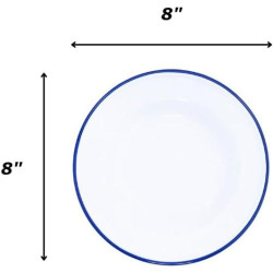 Assiettes de service Crow Canyon Home, rondes blanches, lot 4 en situation