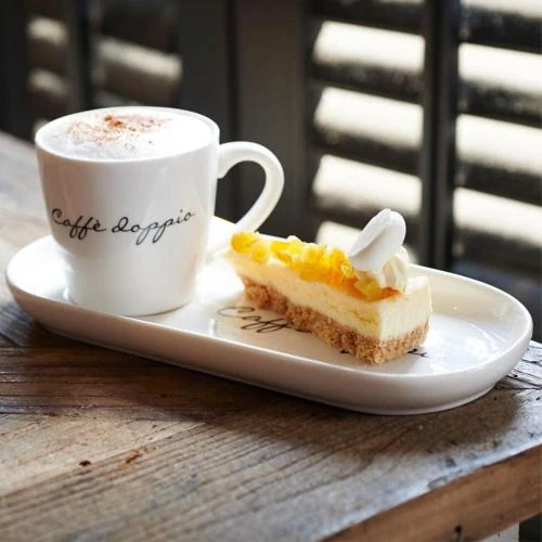 Zoom sur Tasse Soucoupe Café Riviera Maison, Porcelaine Blanc