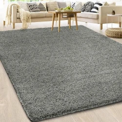 Tapis Shaggy Doux, Épais, Qualité Allemande, Gris