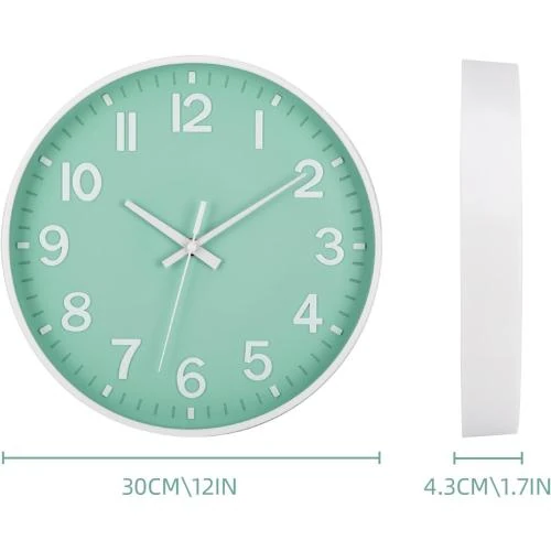 Détail de Horloge Murale Design Moderne, Quartz Silencieux, Vinilite